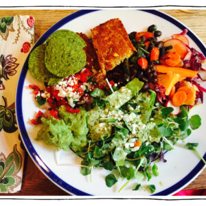 Plate of delicious food served at Soul Sensuality retreats